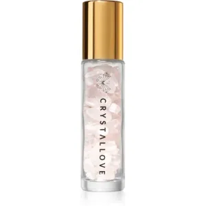 Crystallove Rose Quartz Oil Bottle roll-on with crystals 10 ml