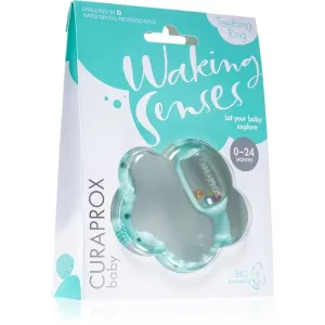 Curaprox Baby Waking Senses teething ring with massage brush and rattle 1 pc #252061