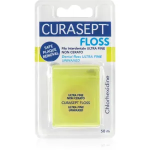 Curasept Dental Floss Ultra Fine Unwaxed Unwaxed Dental Floss With Antibacterial Ingredients 50 m