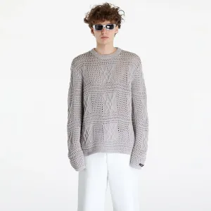 Daily Paper Zuberi Crochet Long Sleeve Sweater Moonstruck Grey #1844406