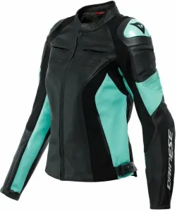 Dainese Racing 4 Lady Black/Acqua Green 50 Leather Jacket
