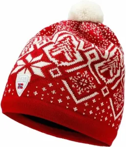 Dale of Norway Winterland Unisex Merino Wool Hat Raspberry/Off White/Red Rose UNI Ski Beanie
