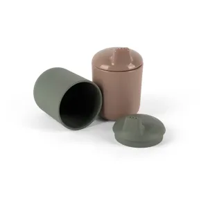 Dantoy Tiny Bio Sippy Cups cup Olive/Mocca 0m+ 2 pc