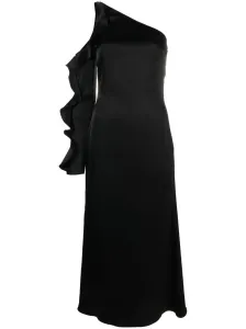 DAVID KOMA - Ruffle Detail One Shoulder Midi Dress #1633978
