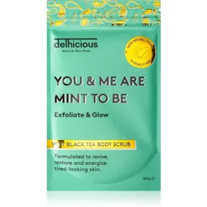 delhicious YOU & ME ARE MINT TO BE MINT BLACK TEA refreshing body scrub for dry and itchy skin 100 g