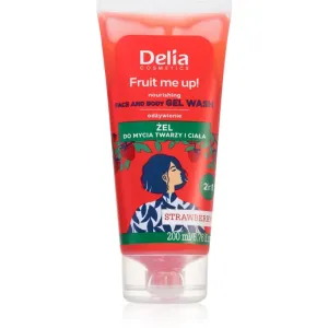 Delia Cosmetics FRUIT ME UP! cleansing gel for face and body STRAWBERRY 200 ml