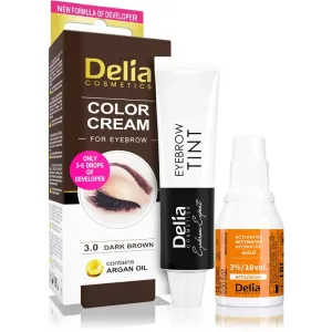 Delia Cosmetics Argan Oil brow colour shade 3.0 Dark Brown 15 ml
