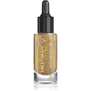 Delia Cosmetics Face & Body Glow Shape Defined Liquid Highlighter with Pipette Stopper 15 ml