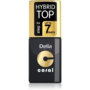 Delia Cosmetics Coral Nail Enamel Hybrid Gel Gel Top Coat 11 ml