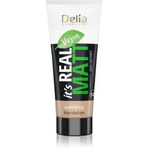 Delia Cosmetics It's Real Matt Mattifying Foundation Shade 104 Sand 30 ml
