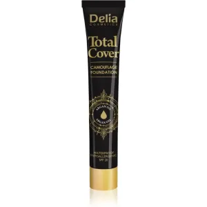Delia Cosmetics Total Cover waterproof foundation SPF 20 shade 52 Ivory 25 g