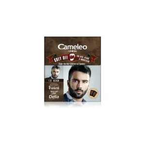Delia Cosmetics Cameleo Men single-use dye for immediate coverage of grey shade 1.0 Black 2x15 ml #236710