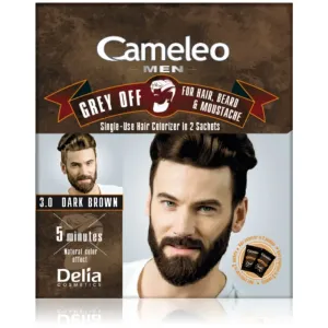 Delia Cosmetics Cameleo Men single-use dye for immediate coverage of grey shade 3.0 Dark Brown 2 x 15 ml