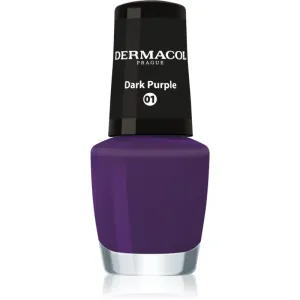 Dermacol Mini nail polish shade 01 Dark Purple 5 ml