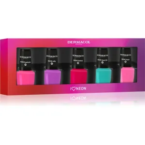 Dermacol Neon neon nail polish for artificial nails (gift set) #992018