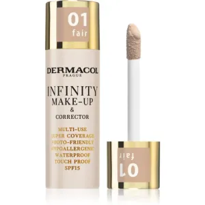 Dermacol Infinity full coverage foundation SPF 15 shade 01 Fair 20 g