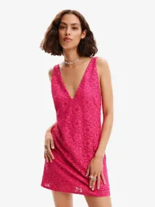 Desigual Lace Dresses Pink #1852392