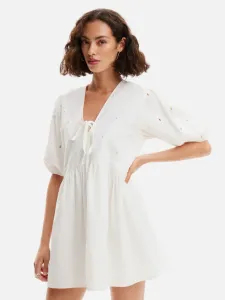 Desigual Lombard Dresses White