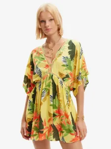 Desigual Top Tropical Party Dresses Yellow