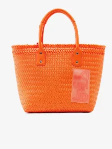 Desigual Basket Braided Zaire Handbag Orange