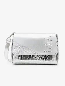 Desigual Delta Silver Copenhague Handbag Silver