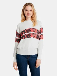 Desigual Amore Amore Sweater White