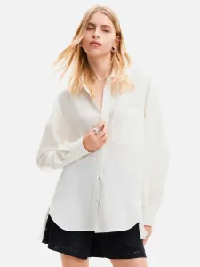 Desigual Fringes Shirt White