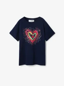 Desigual Heart Kids T-shirt Blue