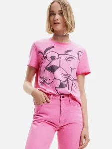 Desigual Pink Panther Smile T-shirt Pink