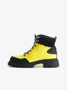 Desigual Trekking White Ankle boots Yellow