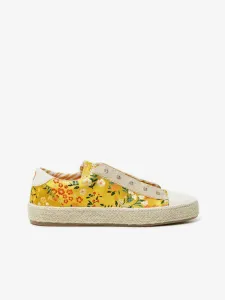 Desigual Shoes Deia Honk Kong Sneakers Yellow