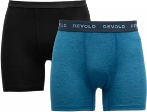 Devold Breeze Merino 150 Boxer Man 2 Pack Black/Blue L Thermal Underwear