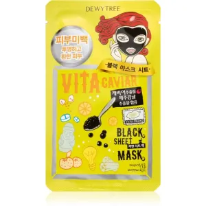 Dewytree Black Mask Vita Caviar moisturising face sheet mask 30 g