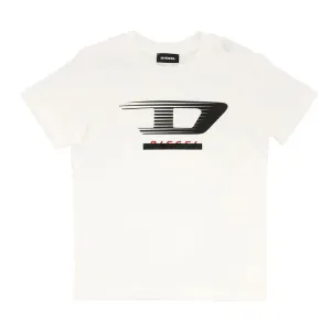 Diesel Boys Cotton Logo T-shirt White 10Y #684564