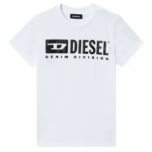 Diesel Boys Cotton Logo T-shirt White 10Y #662936
