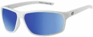 Dirty Dog Zero 53653 Satin White/Grey/Blue Mirror Polarized L Lifestyle Glasses