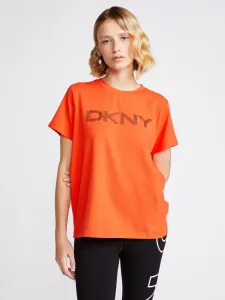 DKNY Striped Logo T-shirt Orange #250420