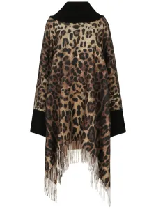 DOLCE & GABBANA - Leopard Print Wool And Silk Blend Cape #1657730