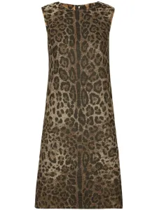 DOLCE & GABBANA - Leopard Print Wool Mini Dress #1659929