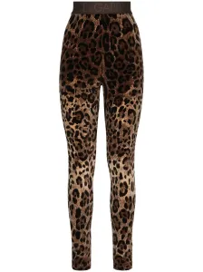 DOLCE & GABBANA - Leopard Print Chenille Trousers #1649959