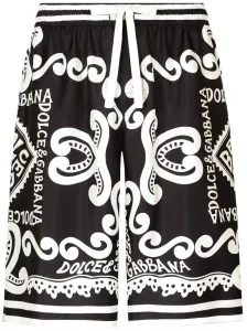 DOLCE & GABBANA - Marina Print Silk Shorts