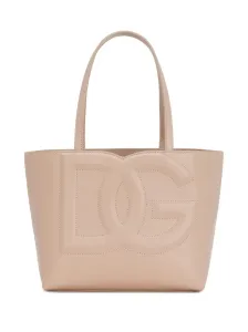 DOLCE & GABBANA - Dg Logo Small Leather Tote Bag #1802939