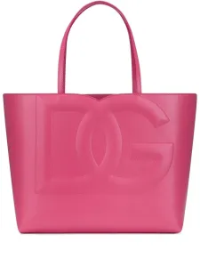 DOLCE & GABBANA - Logo Medium Leather Shopping Bag #1631456