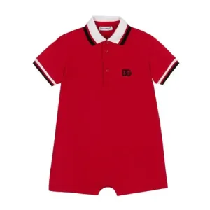 Dolce & Gabbana Baby Boys Logo Baby-grow Polo Red 3/6m #679261