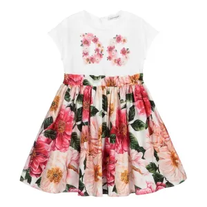 Dolce & Gabbana Girls Flower Dress 4Y Multi-coloured