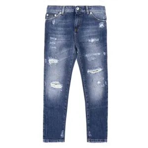 Dolce & Gabbana Boys Distressed Jeans Blue 6Y