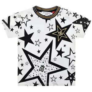 Dolce & Gabbana Baby Boys Millennials Star Print T-shirt White 9/12m