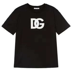 Dolce & Gabbana Boys Cotton Logo T-shirt Black 10Y