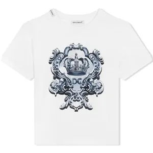 Dolce & Gabbana Boys Crown T-shirt White 6Y