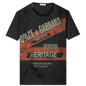 Dolce & Gabbana Boys Heritage T-shirt Grey 6Y